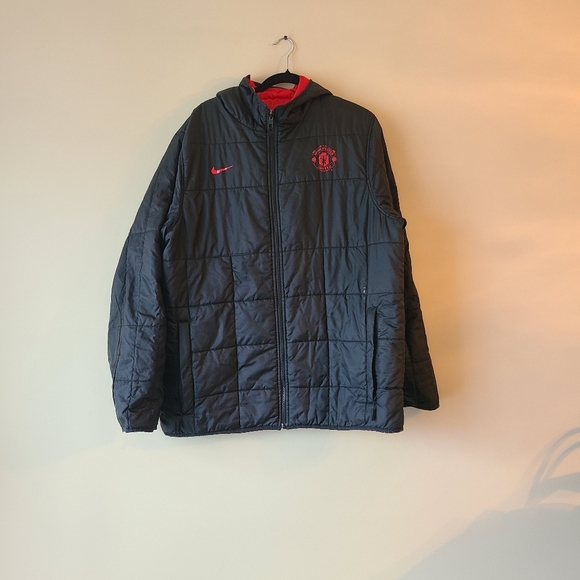 Nike Manchester united soccer reversible men's  jacket size XL - Picture 1 of 11
